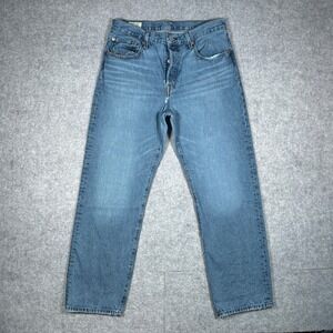 Levi's premium 501 90s Denim Jeans Mens 32x32(32x28) Blue straight Leg baggy